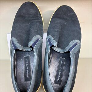 Gordon Rush Men's Size 9 Navy Blue Suede Slip On Sneakers Shoes 102531 Leather